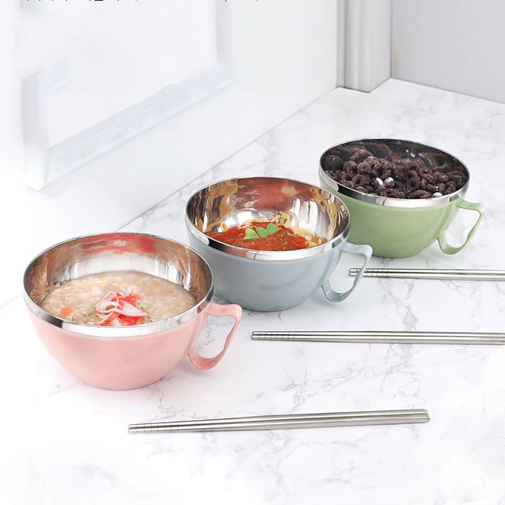 손잡이면기3p 젓가락3p 세트 라면 칼국수 우동 소면 냉면 면그릇 - 상세 이미지 2