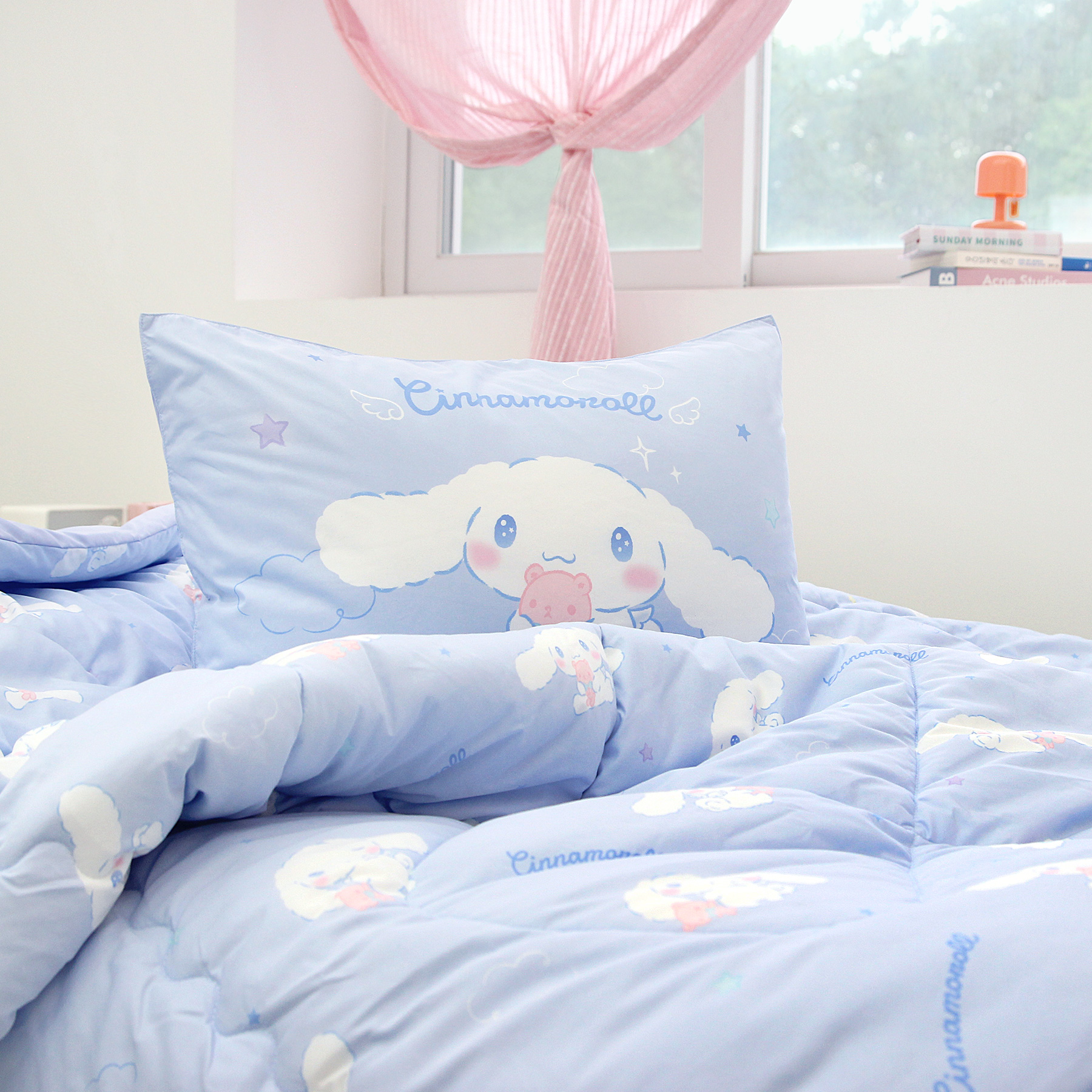 산리오 시나모롤 마이크로화이바 차렵이불 베개커버 침구세트 밀키웨이