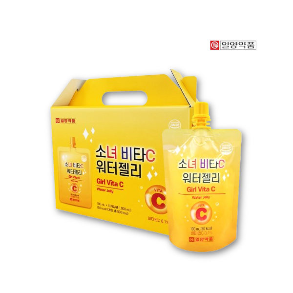 일양약품 소녀 석류 워터젤리 100ml 10포 어린이 비타민 간식 건강음료 파우치 - 상세 이미지 4