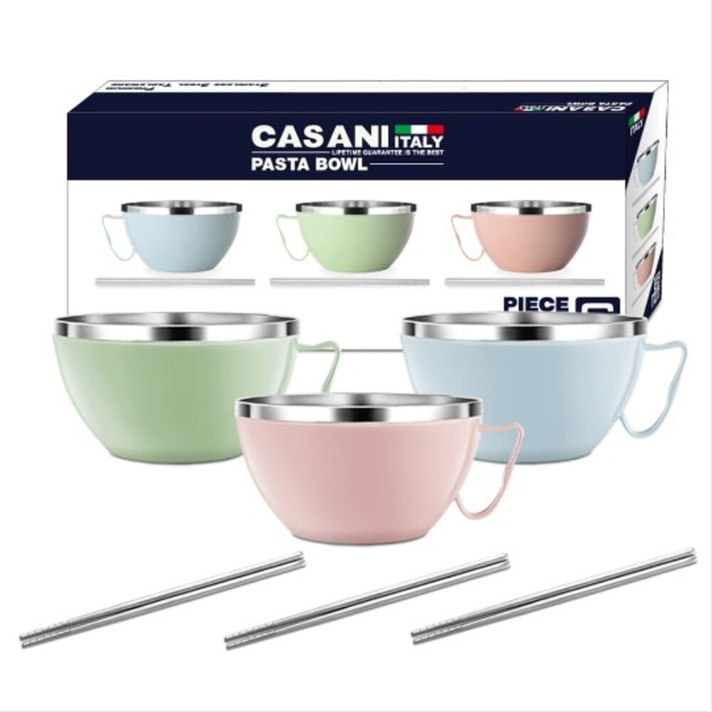 손잡이면기3p 젓가락3p 세트 라면 칼국수 우동 소면 냉면 면그릇 이미지 6