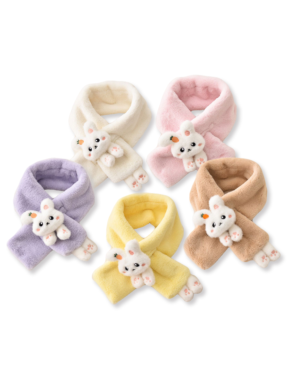 여아 목도리 유아 아동 키즈 어린이 초등 겨울 털 방한 토끼 머플러 - 상품 이미지