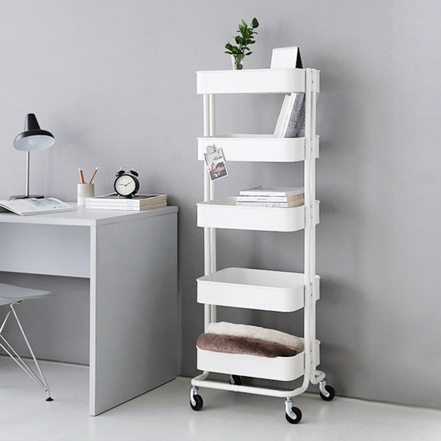 롬비 트롤리 카트 5단 화이트 2070.0108