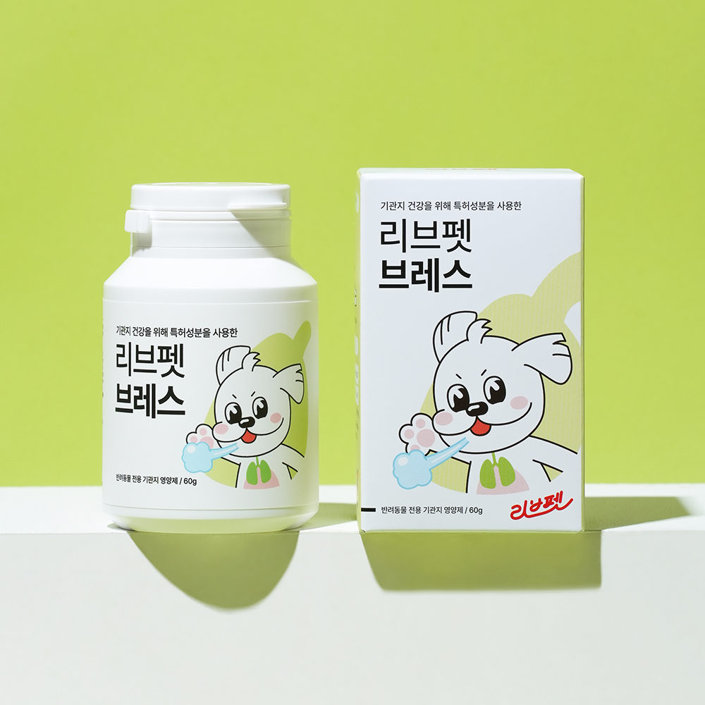 리브펫 브레스 고양이 강아지 기관지 영양제 협착증 감기 기침 켁켁거림 60g, 1개