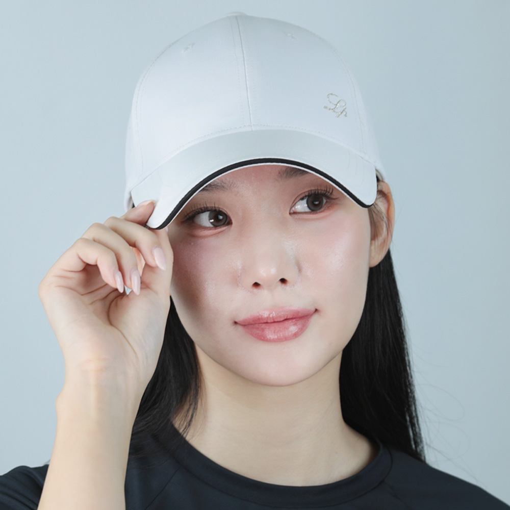 루페오 여성 리본 곱창 머리끈 헤어 슈슈 밴드 탈부착 우먼스 타공 샌드 스트레치 캡 골프 자수 로고 볼캡 모자 - 상세 이미지 2