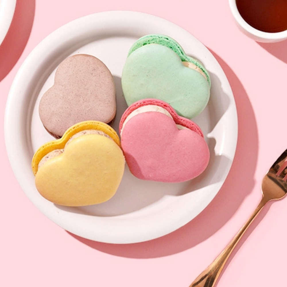 [푸딩팩토리] 마카롱 뚱카롱 하트카롱 모음전_다양한 맛 수제 꼬끄 필링 1박스 낱개포장 - 상세 이미지 3