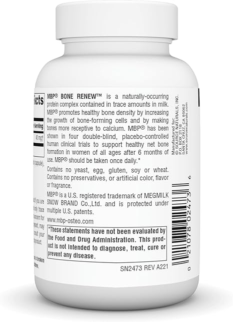 소스내추럴 MBP 본 리뉴 밀크프로틴 40mg 120캡슐 - 상세 이미지 3