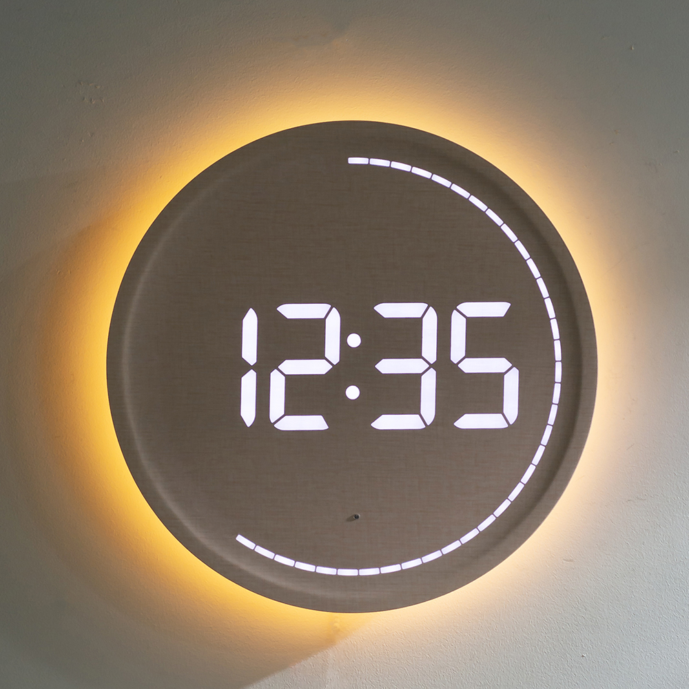 플라이토 인테리어 벽걸이시계 거실 무소음 전자 LED 벽시계 집들이 이사 결혼 선물 써클