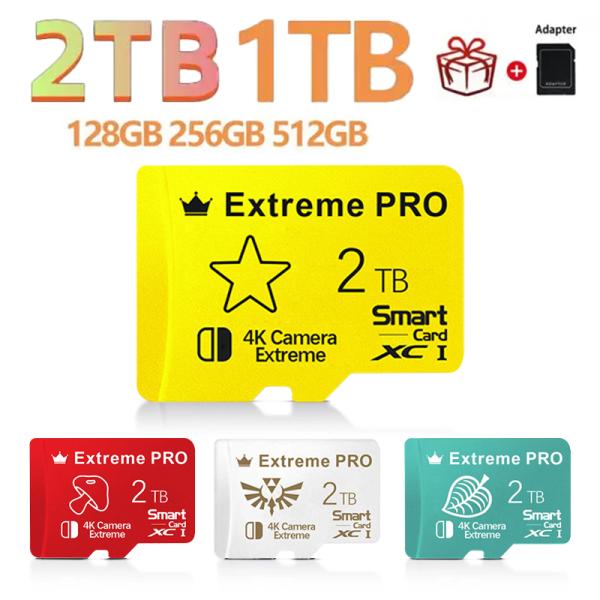 프로 SD 메모리 카드 128GB SDTF 플래시 카드 미니 SD 카드 512GB 플래시 메모리 카드 패키지 무료 SD 어댑터 포함 2TB 1TB : 리셀바이