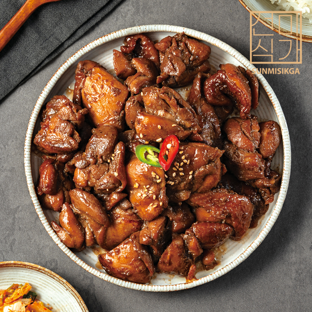 100% 순살 닭다리살 간장찜닭 2팩 혼밥 먹방 간편조리