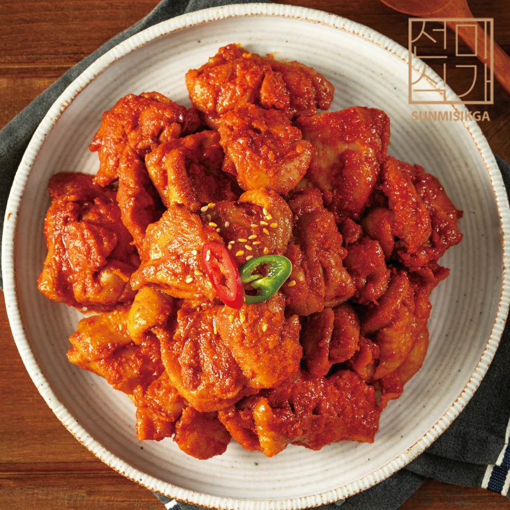 100% 순살 닭다리살 닭갈비 1팩 혼밥 먹방 간편조리