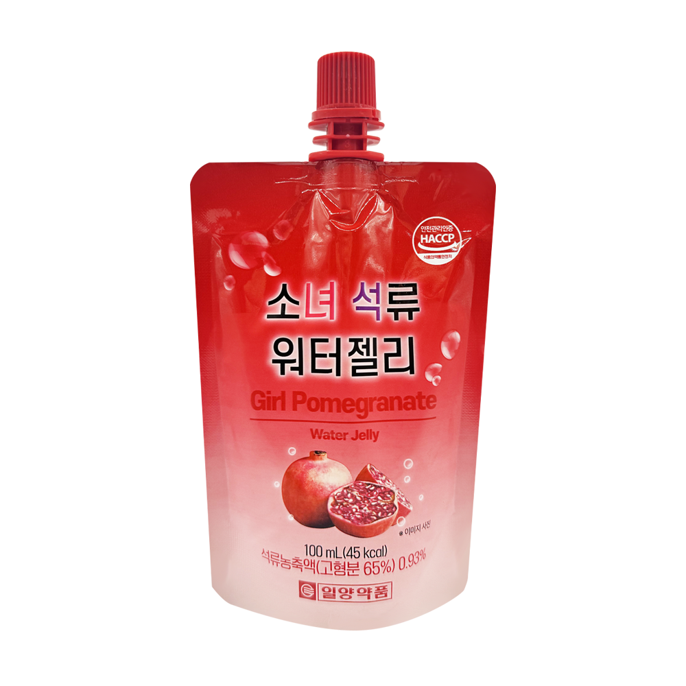 일양약품 소녀 석류 워터젤리 100ml 10포 어린이 비타민 간식 건강음료 파우치 - 상세 이미지 2