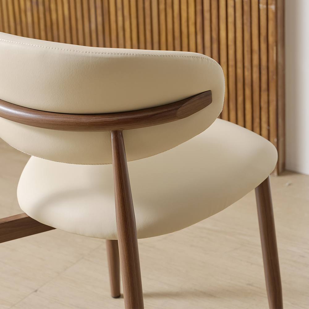 솔리브 편한 식탁의자 실리콘 가죽 다이닝체어 테이블의자 아이보리