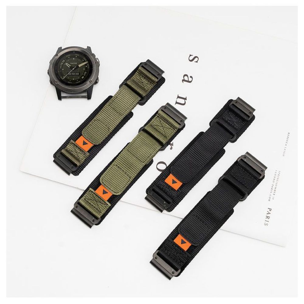 Garmin Fenix8/7 시계에 적합 퀵 릴리스 벨크로 스트랩 Instinct 2S 통기성 및 땀 흡수성 나일론 통합 고급 블랙 통기성 Fenix8 다이얼 51mm 26MM - 상세 이미지 2