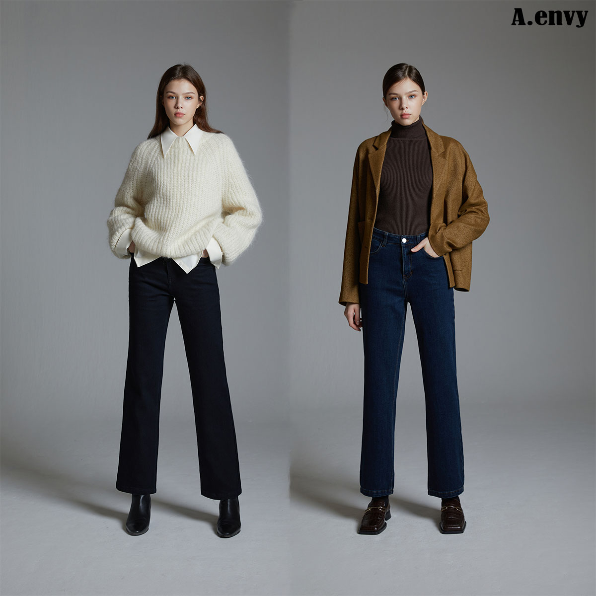 에이앤비 릴렉스 니팅 여성 데님 2종 SDGW - 메인 이미지