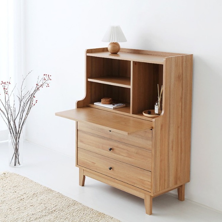 CAMIU 콘솔수납장 CHM11080 800x400x1100mm, 4단, 캄포어베니어 5500.6752