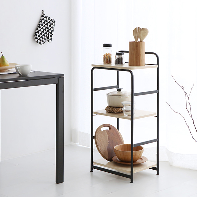OLLSON 선반 395mmx285mmx880mm, 3단, 블랙 7968.0977 - 상세 이미지 4