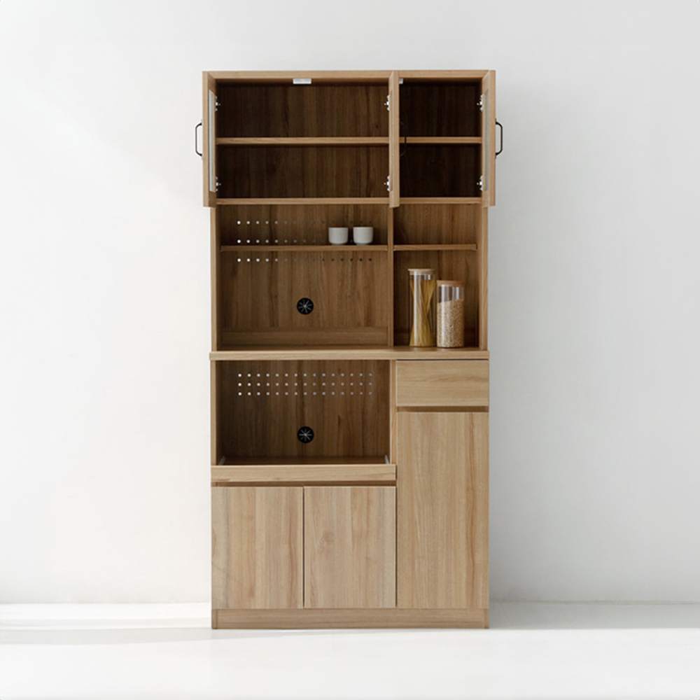 레탄토 높은 주방수납장 FNM18090L 900x400x1805mm, 4단, 캄포어베니어 3764.2002 - 상세 이미지 4