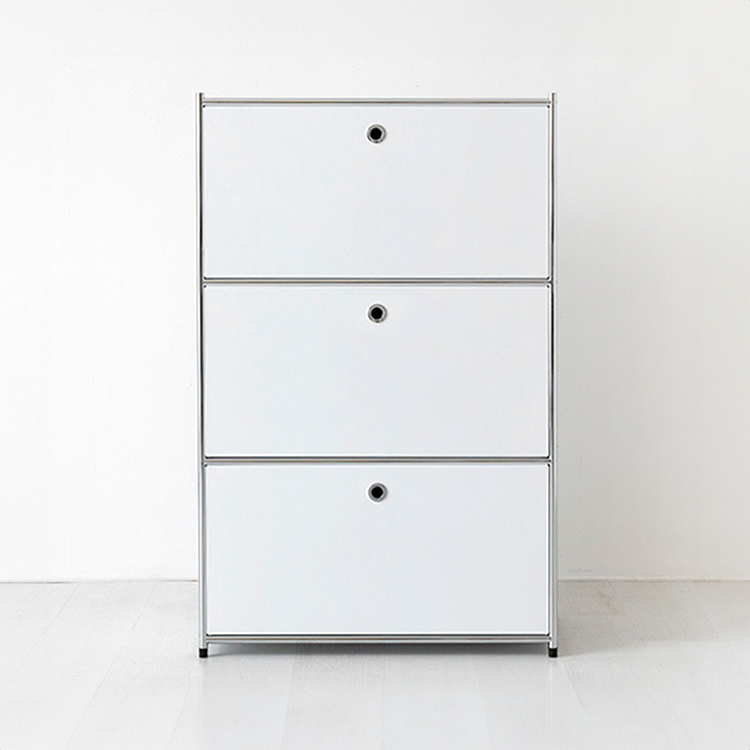 심플리 3단 수납장 BC020 77x40x120, 3단, 퓨어화이트 2690.6120