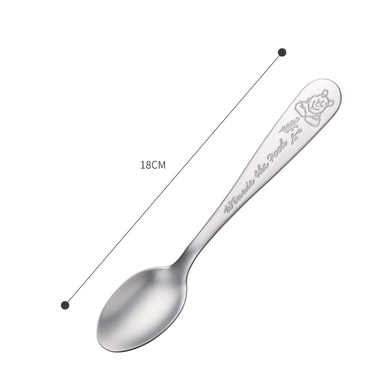 스텐 수저 포크 세트 초등학생 디즈니 곰돌이푸 - 상세 이미지 3