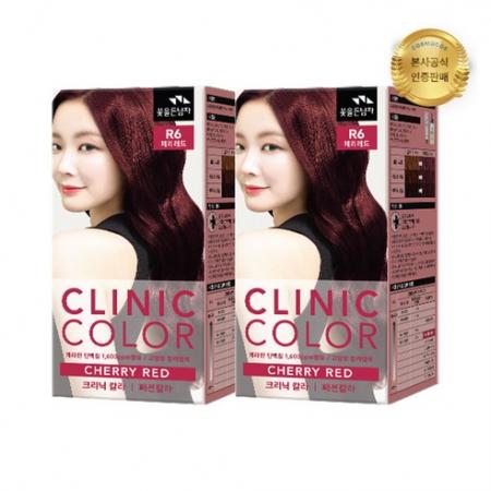 꽃을든남자 크리닉 칼라 염색약 R6 체리레드 2개 one option : 슈비샵