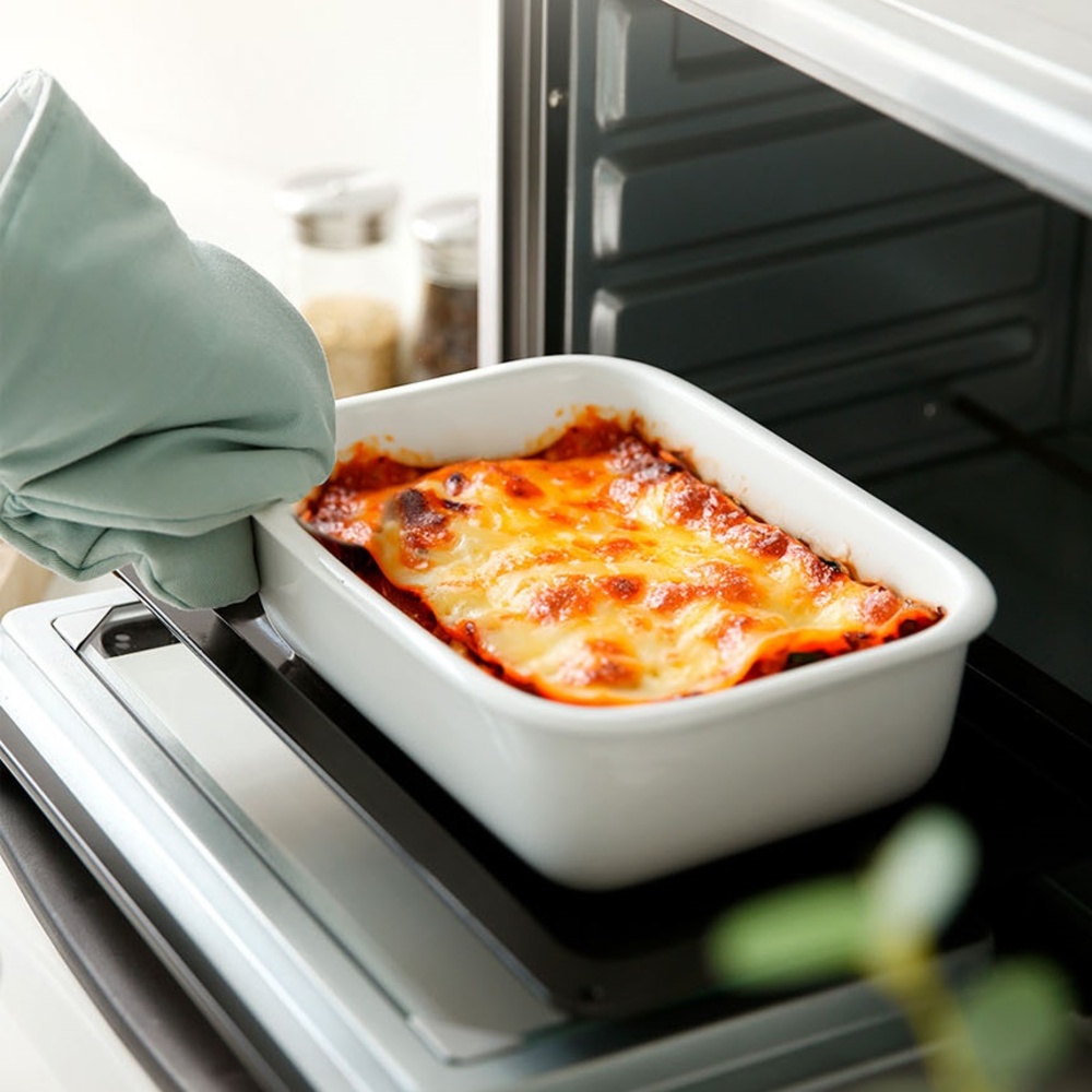 직사각 하이 세라믹 밧드 오븐용트레이 발뮤다 에어프라이어용기 전자레인지그릇 소