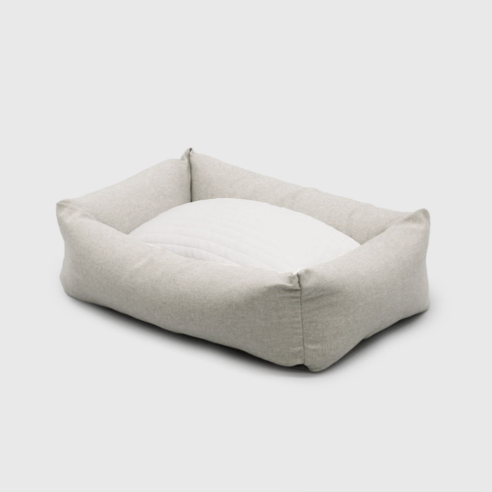 펫토 알러프리 강아지방석 고양이 애견 쿠션 범퍼형 라이트그레이, XL