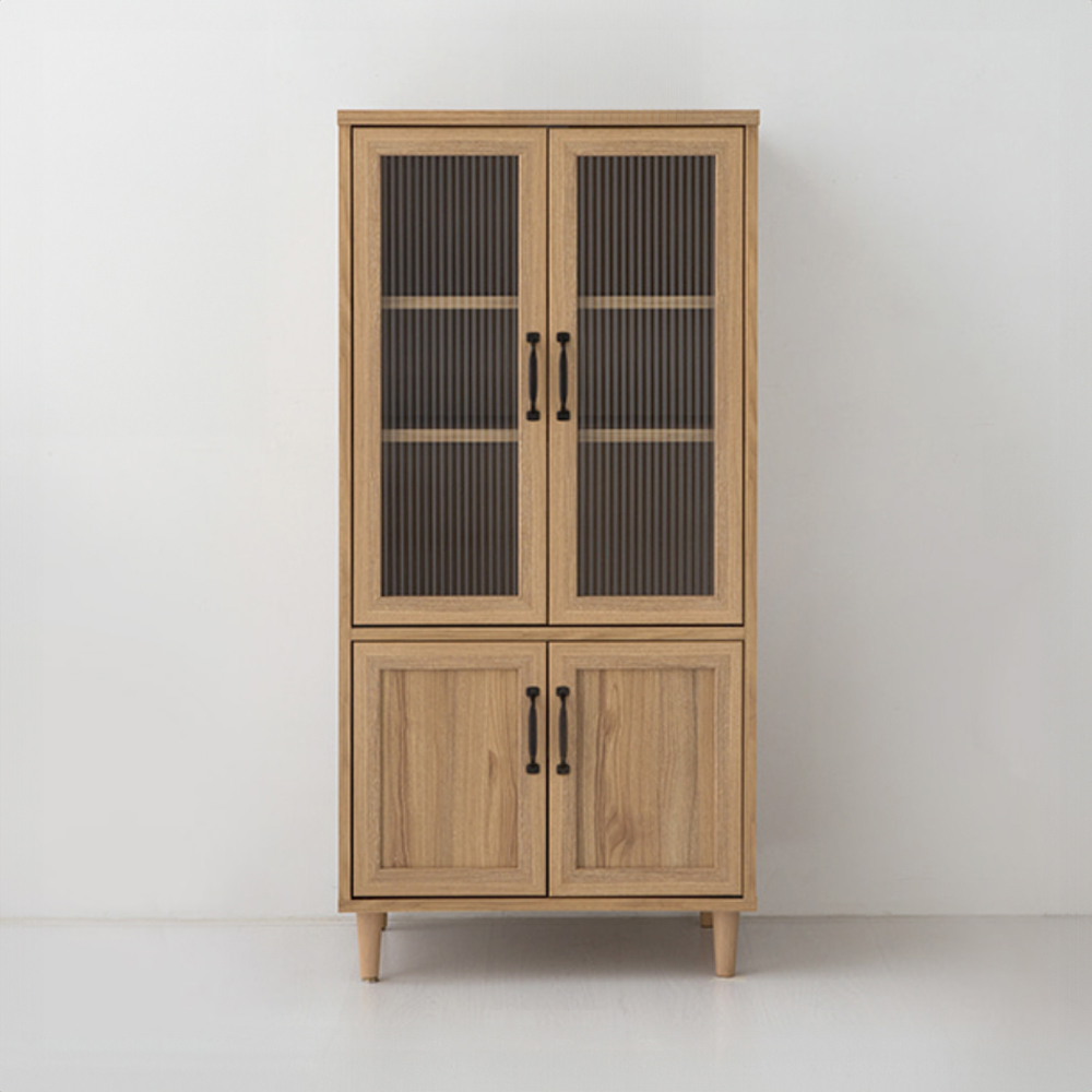 레탄토 4문 수납장 PWM12560G 600x450x1250mm, 2단, 캄포어베니어 7050.0292 - 메인 이미지