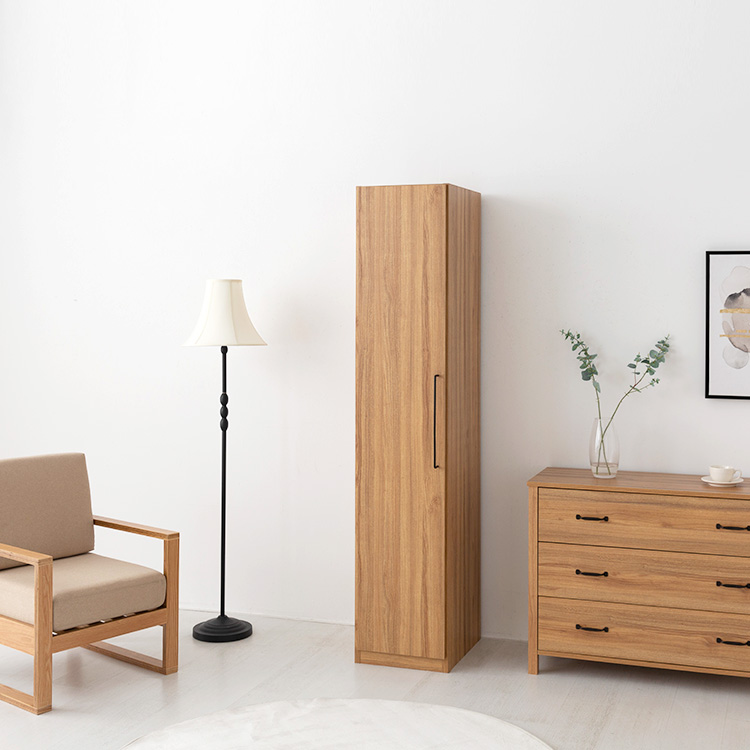 미란스 좁은 1문 옷장 WRM19440 395x500x1940mm, 1단, 캄포어베니어 3805.7847 - 상세 이미지 3