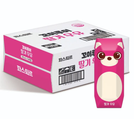파스퇴르 꼬미루미 딸기우유 125ml(24팩) 유통임박특가