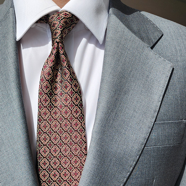 제임스핏 명품감성 고급패턴 남성 정장넥타이 레드톤 혼합