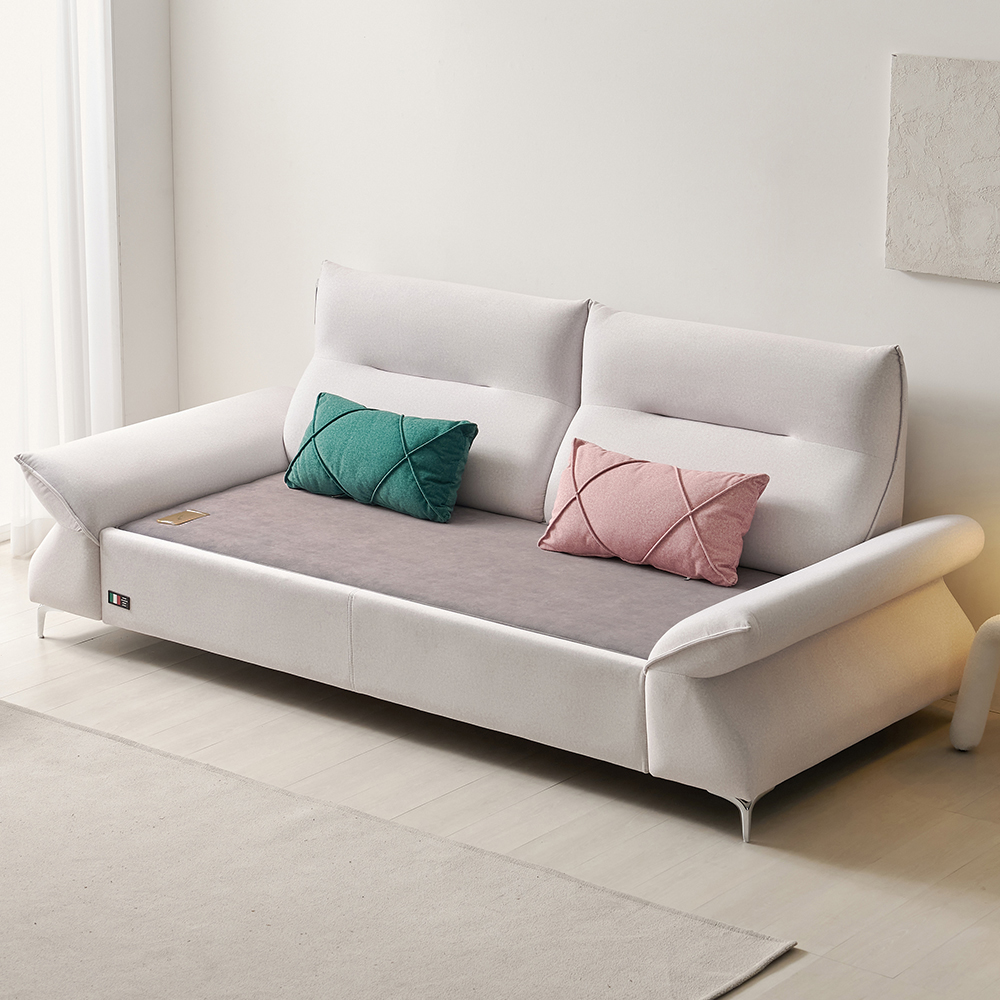 나비 황토볼 온열 소파 3인용 카우치 온돌 황토 보료 패브릭 쇼파