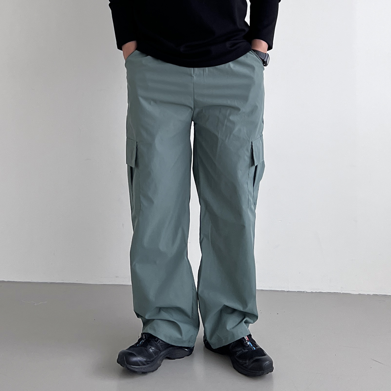 1+1 나일론카고팬츠 남자바스락바지 와이드팬츠 - 상세 이미지 4