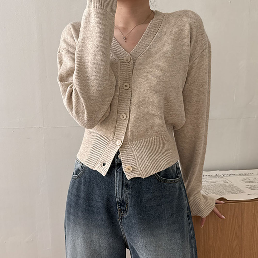 간절기가디건 가을 브이넥 레이어드 가디건 - 상품 이미지