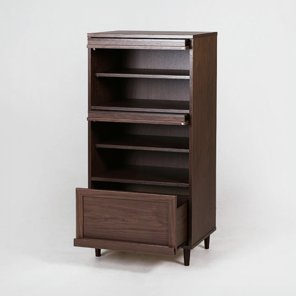 레탄토 3문 수납장 PWM12560F 600x450x1250mm, 3단, 브라운월넛베니어 1523.7839 - 상세 이미지 3