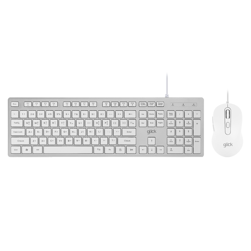 지클릭커 오피스프로 인체공학 저소음 유선 키보드 마우스 세트 GMK-300 블랙 - 상세 이미지 4