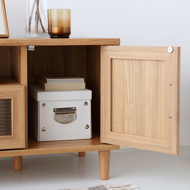 레탄토 TV거실장 46120 PWM46120L 1200x400x460mm, 미들브라운 3361.0735