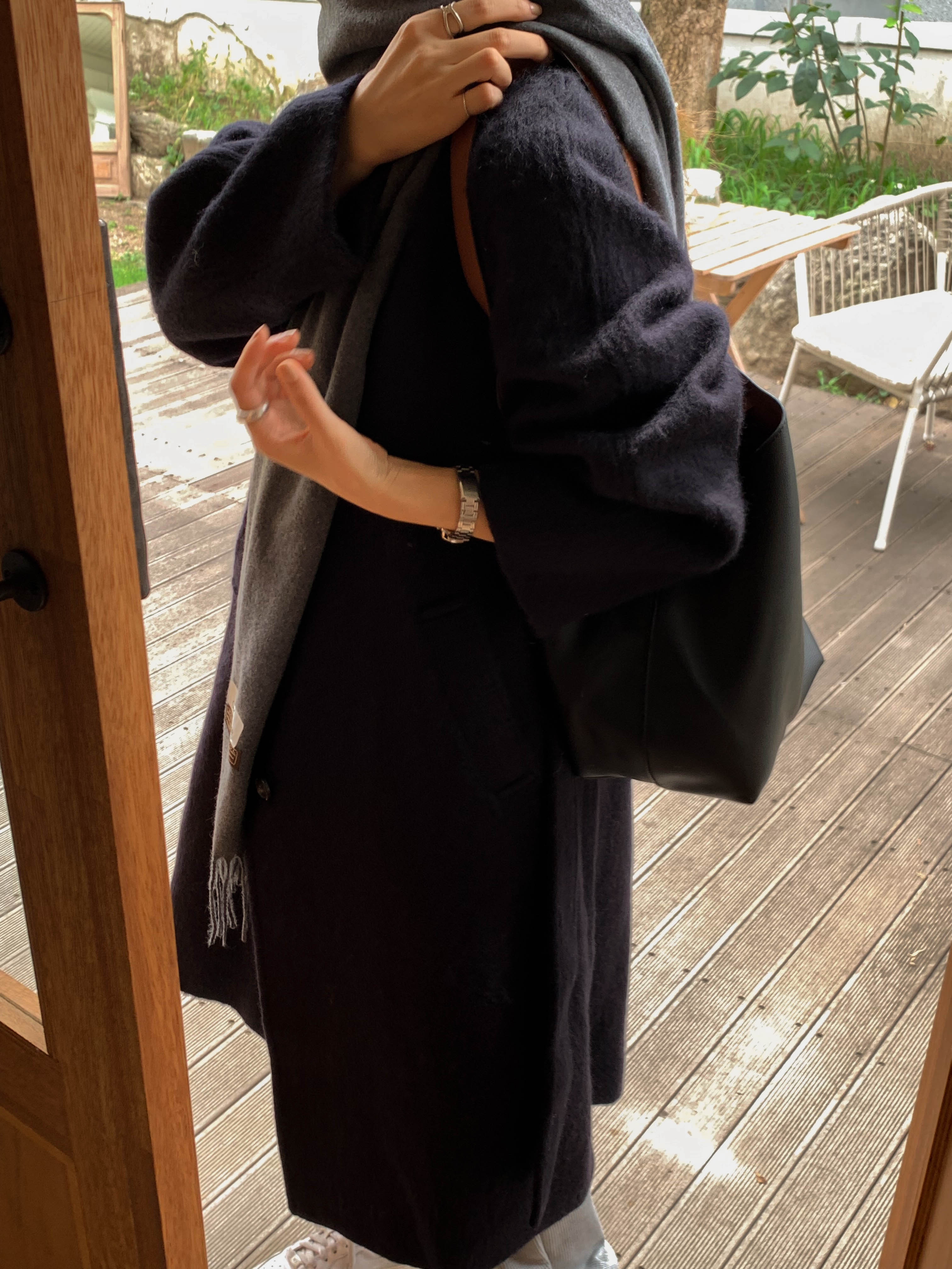[아이메르]모헤어 클레어 싱글 롱코트 /따뜻한 울 루즈핏 옐로우 롱 맥시 싱클 핸드메이드코트 상세 이미지 31
