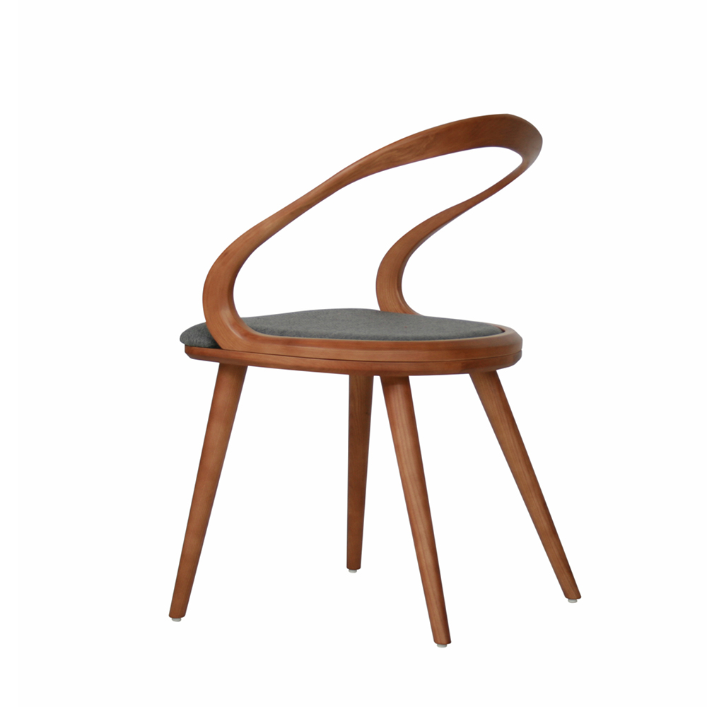 [우드/식탁용] 스탠다드 Y3-53 원목 패브릭 체어 -Walnut+Darkgray