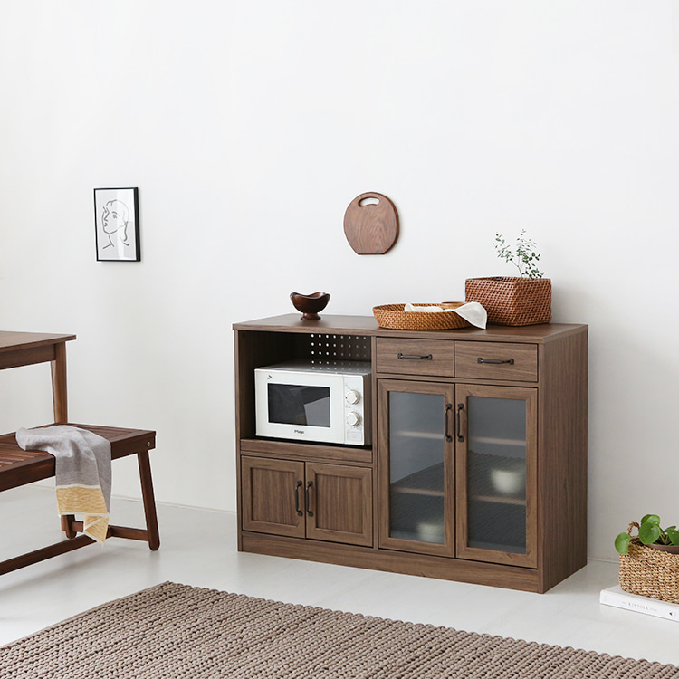 레탄토 주방수납장 FUM80120L 1180x398x820mm, 2단, 미들브라운 1258.6903 - 상세 이미지 5
