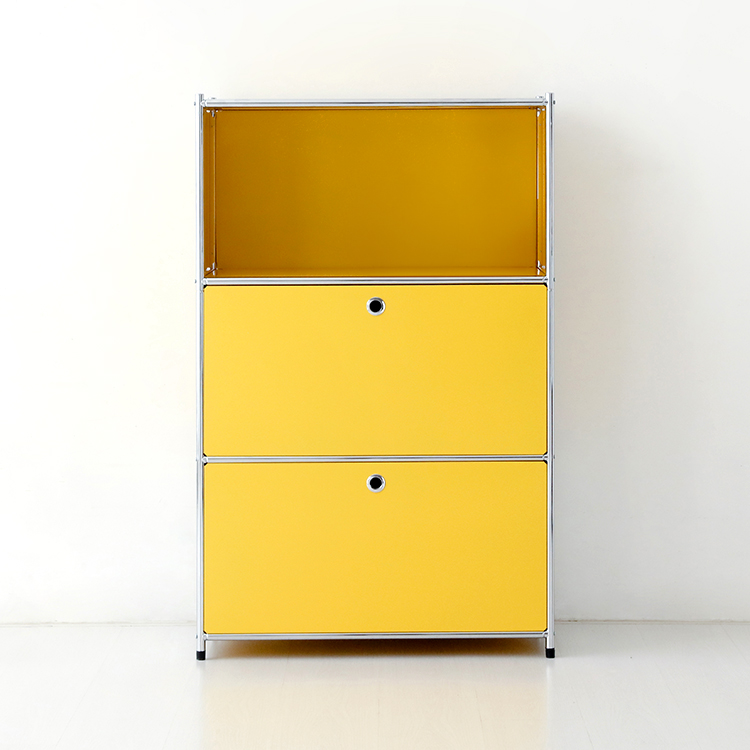 심플리 수납장 BC262 770x400x1200mm, 3단, 옐로우 8395.2276