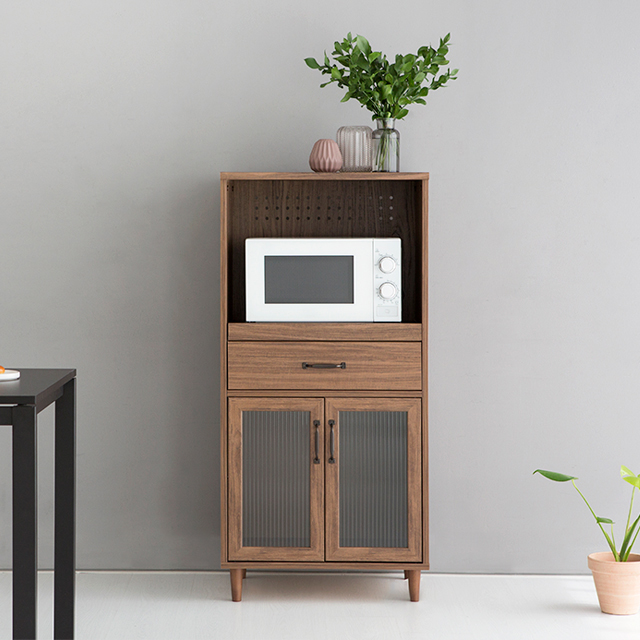 레탄토 렌지대 수납장 PWM12560L 60x45x125, 3단, 미들브라운 7173.3516