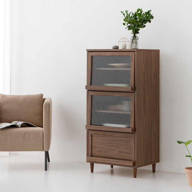 레탄토 3문 수납장 PWM12560F 600x450x1250mm, 3단, 미들브라운 5379.2003 - 상세 이미지 5