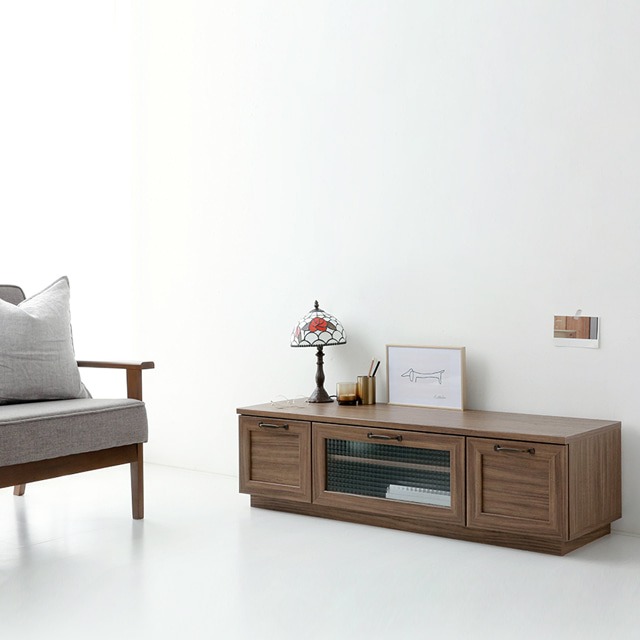 미란스 TV거실장 EVM L 1200x400x350mm, 미들브라운 3555.6498