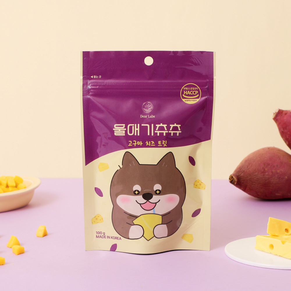 디어랩스 강아지간식 울애기츄츄 트릿세트 (고구마치즈 + 산양유딸기) 노즈워크트릿 져키 - 상세 이미지 2
