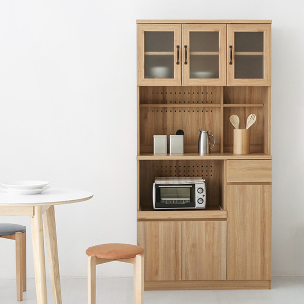 레탄토 높은 주방수납장 FNM18090L 900x400x1805mm, 4단, 캄포어베니어 3764.2002 - 상세 이미지 5
