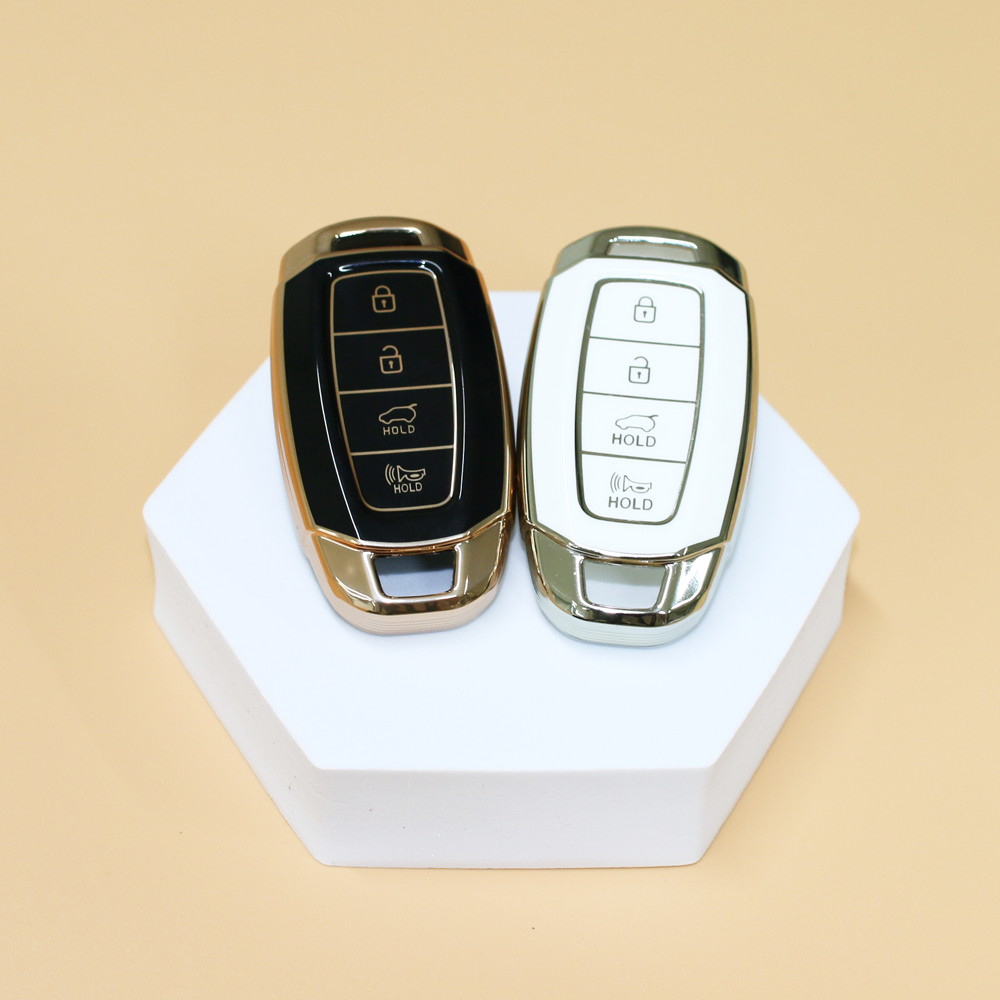 쉽딱 스마트 자동차 키케이스 TPU 차 키커버 키홀더 현대 그랜저 싼타페 i30 벨로스터 코나 4버튼 SD-H04 - 메인 이미지