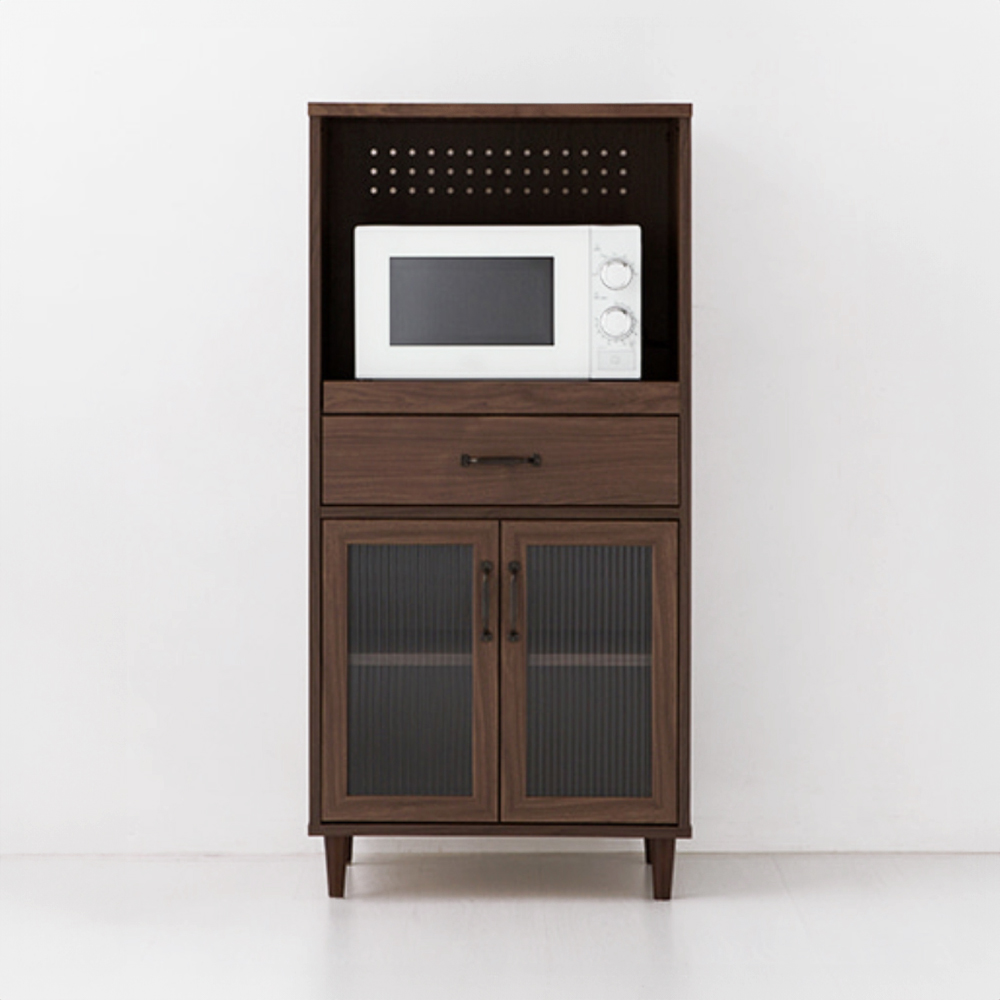 레탄토 렌지대 수납장 PWM12560L 60x45x125, 3단, 브라운월넛베니어 3048.9604