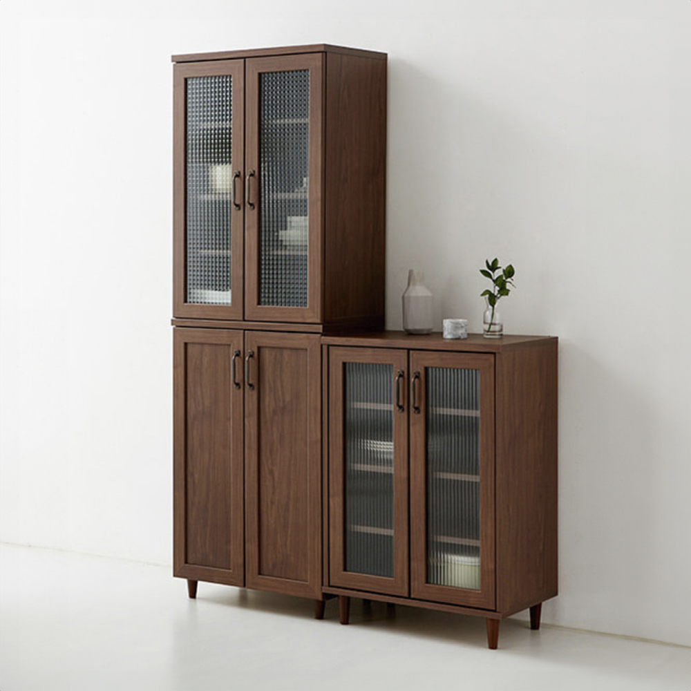 레탄토 2문 수납장 VRM9060G 600x400x900mm, 1단, 브라운월넛베니어 9757.4633 - 상세 이미지 3