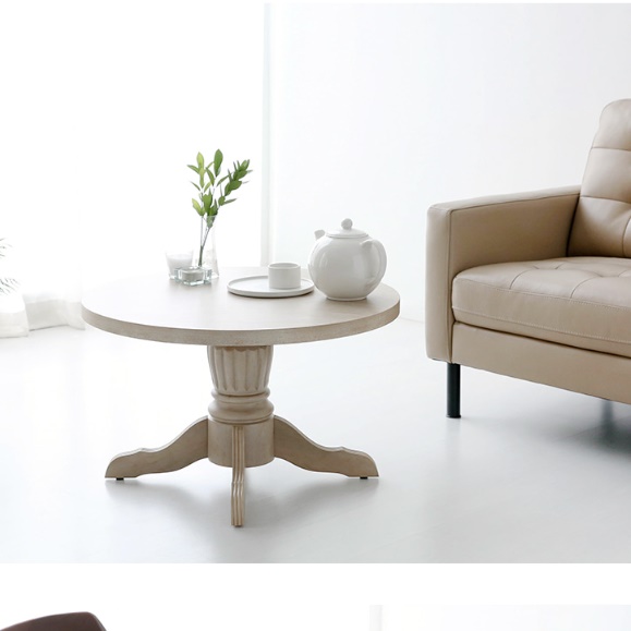 엔틱 미니 원형 테이블 미용실 티 테이블 높은 사이드 테이블