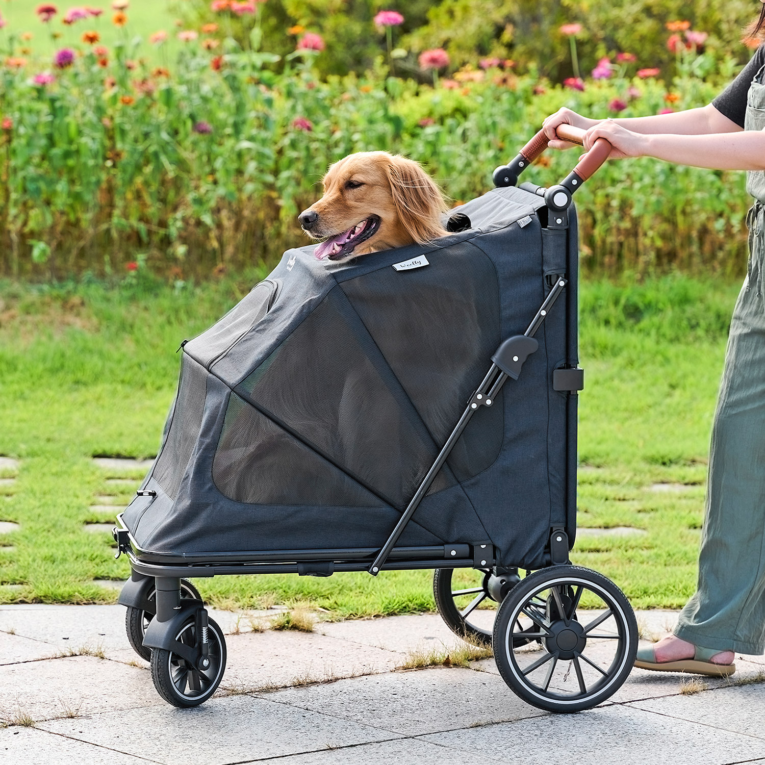 울리 이지 폴딩 중형견 대형견 강아지 유모차